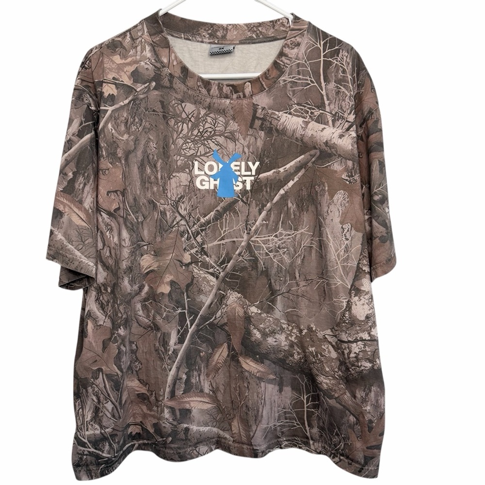 Dutch Bros XL Lonely Ghost Collab Camo Graphic T-Shirt Oversized DB 1992